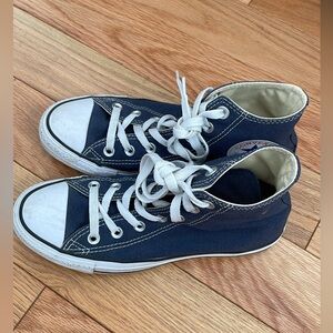 Converse Navy Blue and White Sneakers